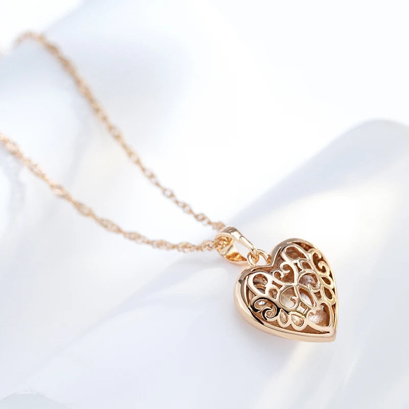 Kinel New Heart Pendant Necklace for
