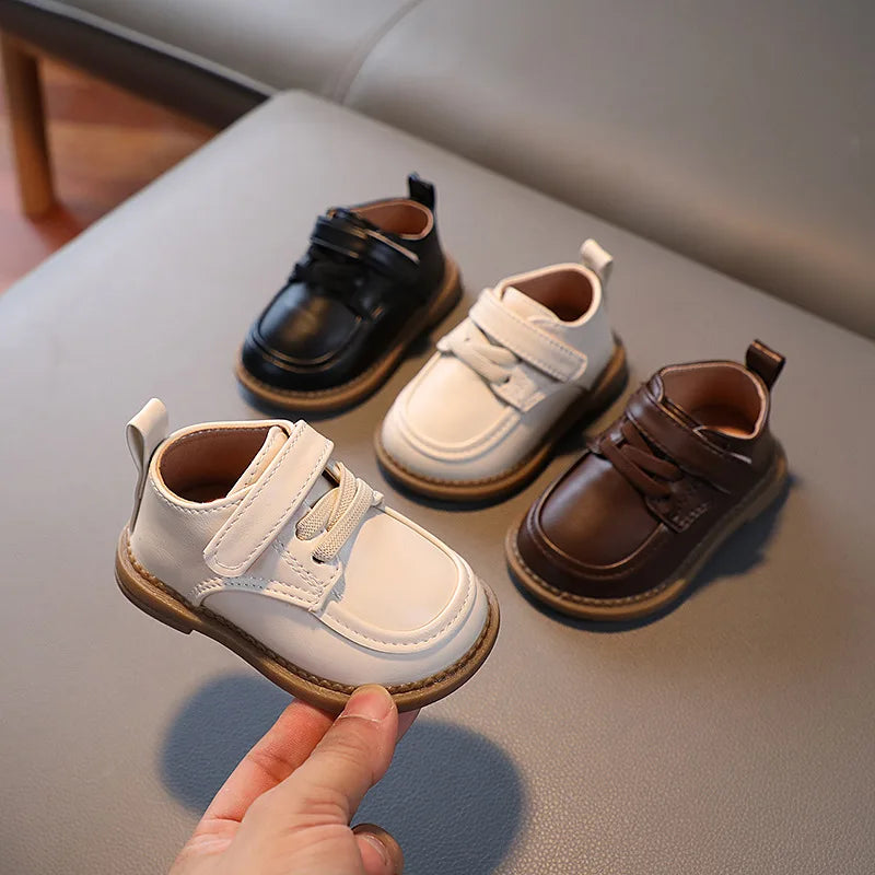 Baby Boys’ Spring/Autumn Oxfords – Soft PU Leather First-Step Shoes