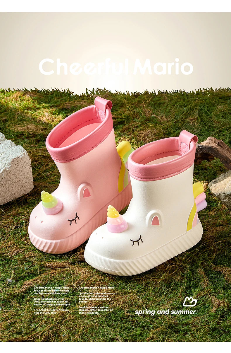 Kids’ Mario Rain Boots – Waterproof & Non-Slip