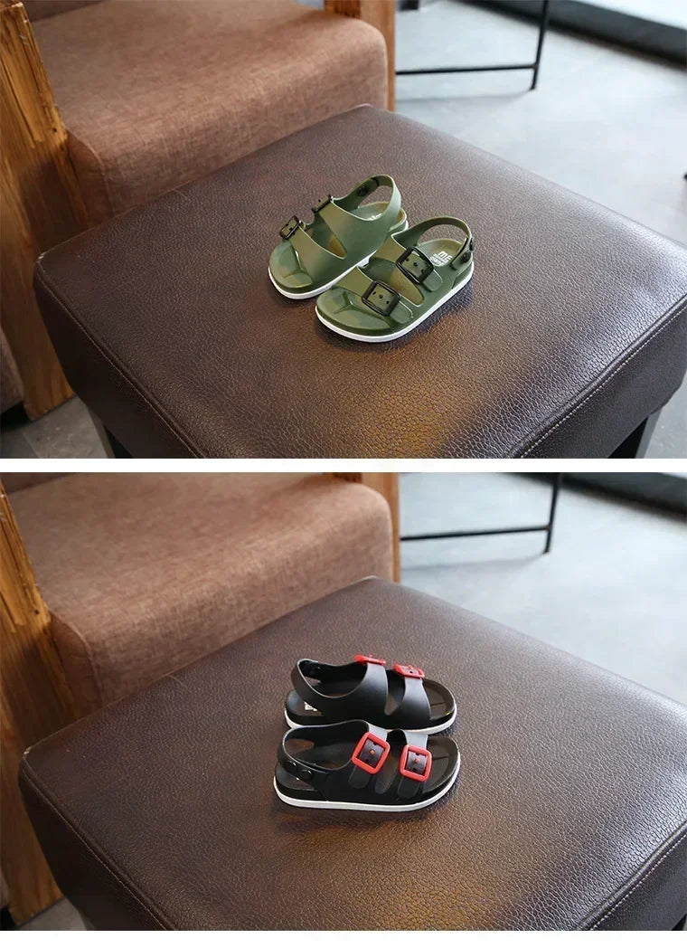 Kids Summer Sandals – Soft Lightweight Closed-Toe Beach Shoes