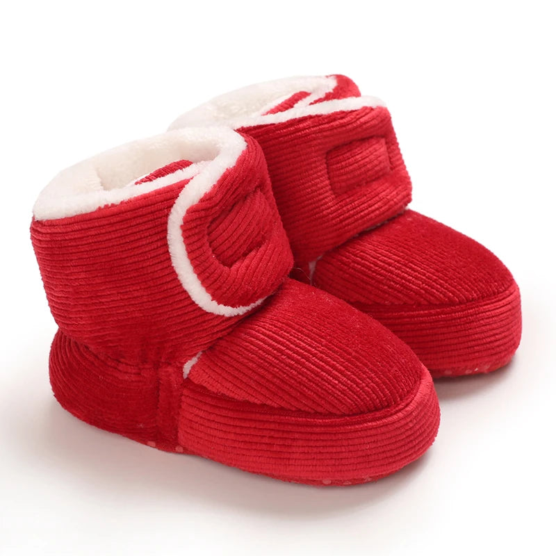 Baby Winter Snow Boots (0–18M) – Plush Soft Sole Toddler Shoes