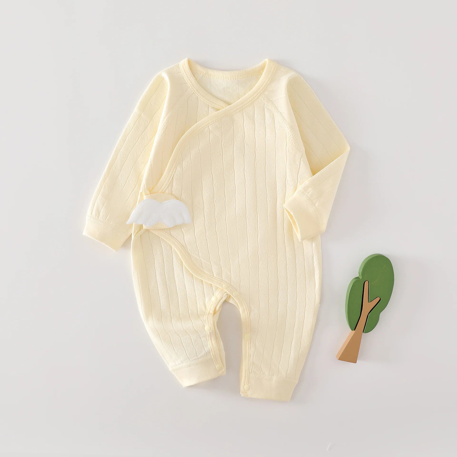 Infant Long Sleeve Cotton Jumpsuit, 0–6 Months
