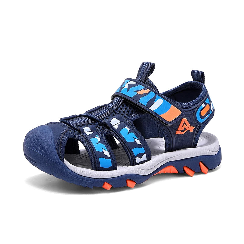 Kids’ Summer Water Sandals – Non-Slip Leather Shoes