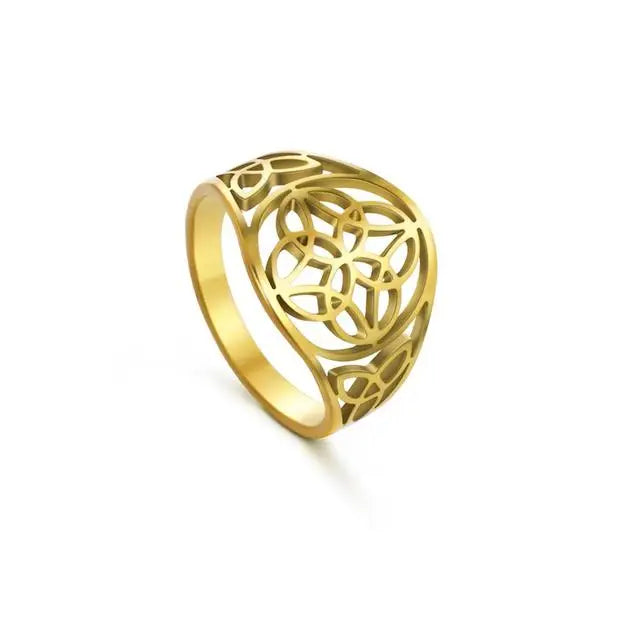 Cazador  Triquetra Irish Celtics Knot Rings for Women Stainless Steel Talisman Amulet Man Ring Jewelry 2026 Couple Gifts