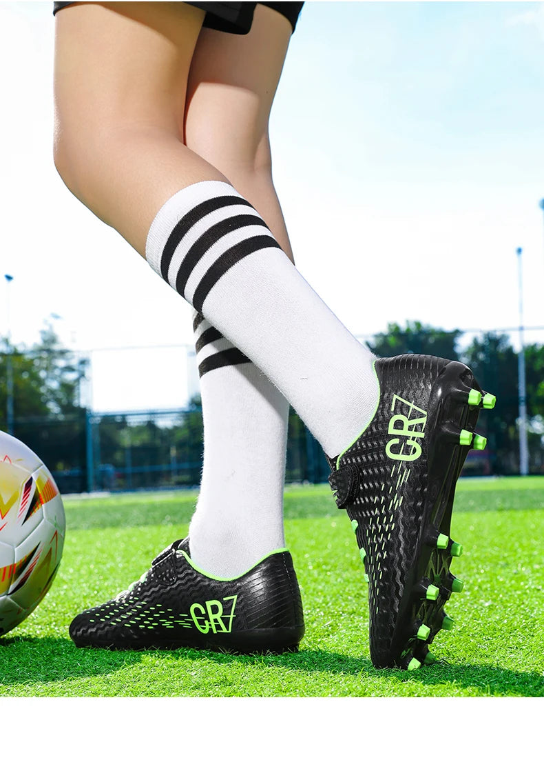 Kids’ Soccer Cleats – Hook & Loop Football Shoes