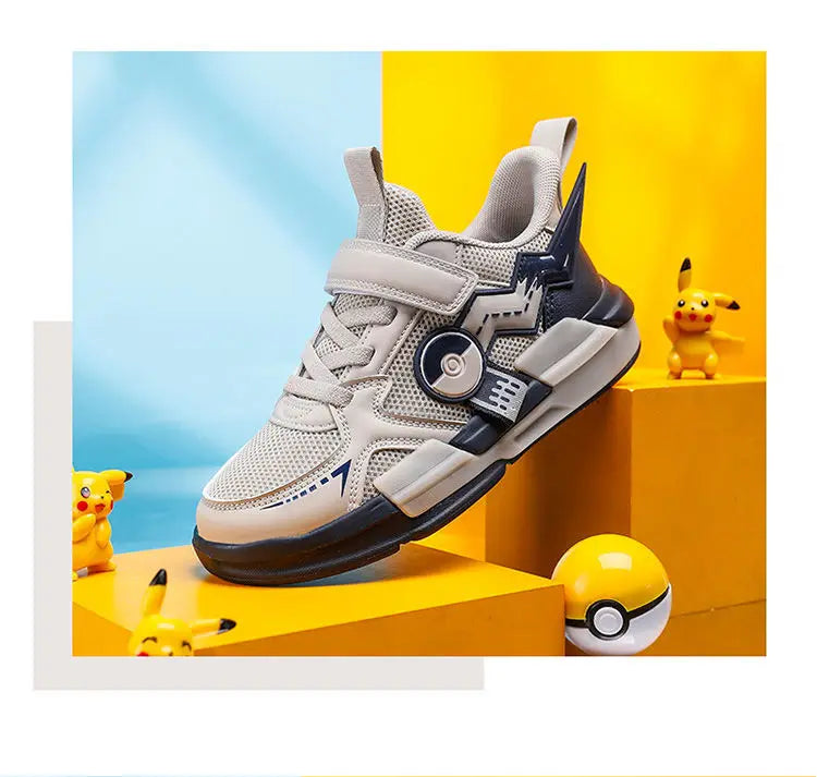 Kids Pokémon Pikachu Sneakers – Breathable Non-Slip Running Shoes