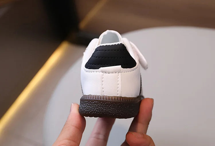 Kids’ PU Leather Sneakers – Soft-Soled Sport Shoes