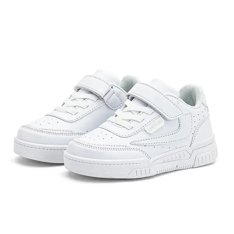 Kids’ Running Sneakers – Leather & Mesh, Non-Slip Shoes