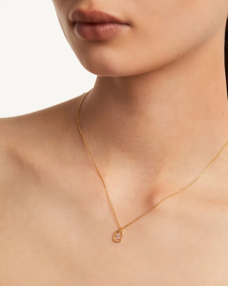 New 925 Sterling Silver Letter Necklace