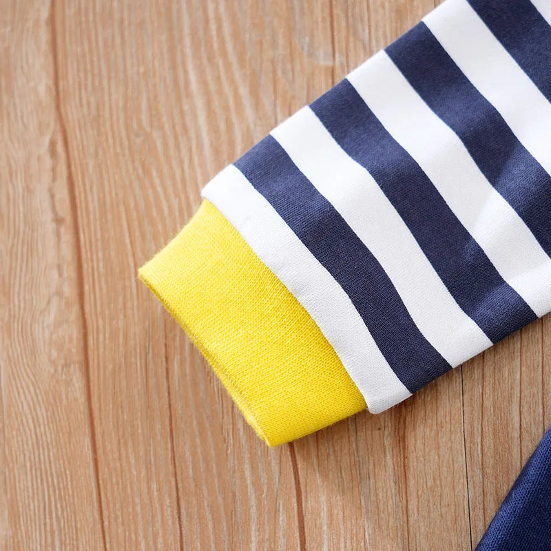 Baby Cotton Bodysuit, Cartoon Giraffe Long Sleeve