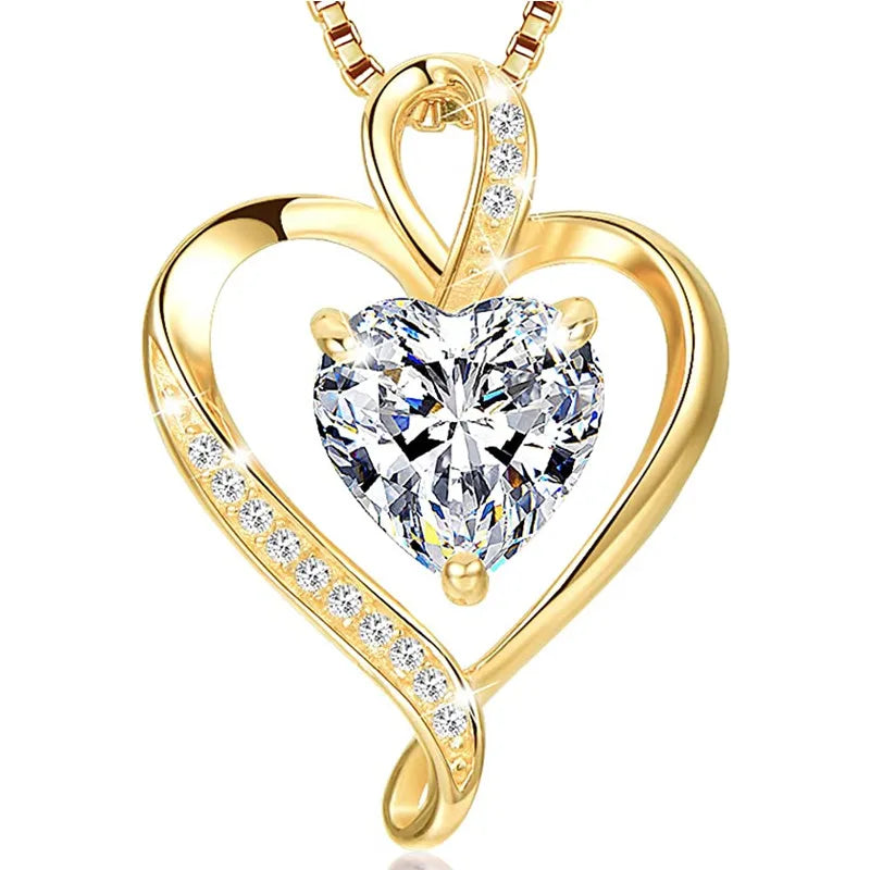 Gold Color Love Cubic Necklace