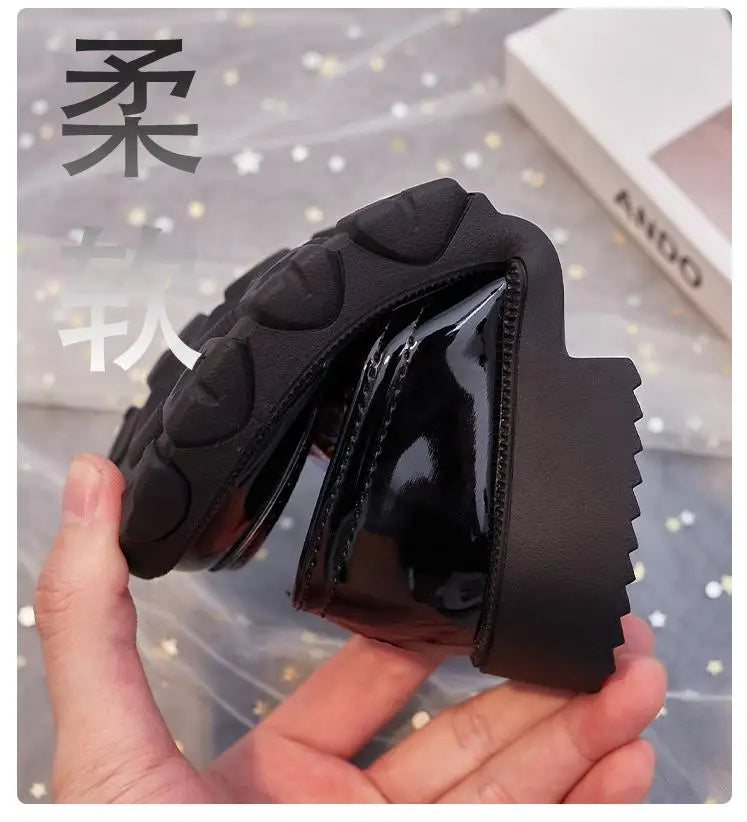 Girls’ Leather Princess Shoes – Low-Heeled Wedding Shoes