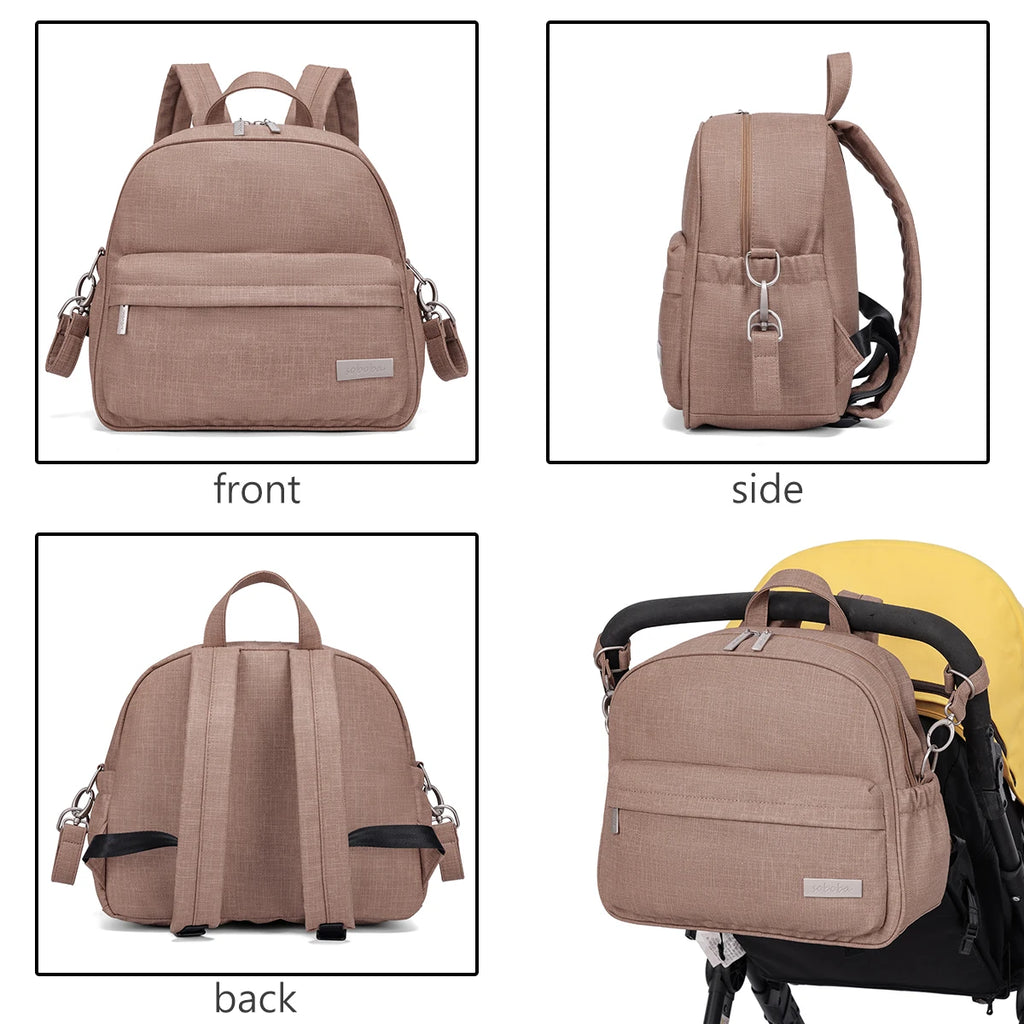 Soboba Stylish Waterproof Diaper Bag – Large Capacity Multi-Functional Backpack with 2 Straps