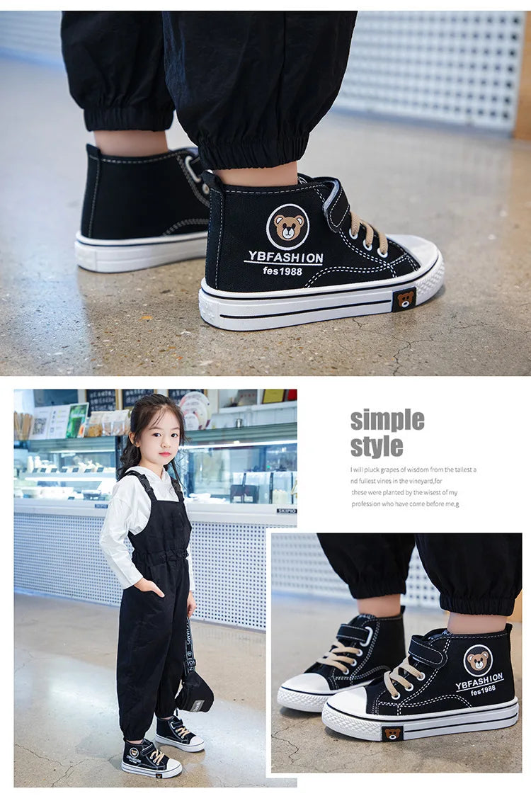 Kids’ Canvas Sneakers – Soft, Non-Slip, Breathable Shoes