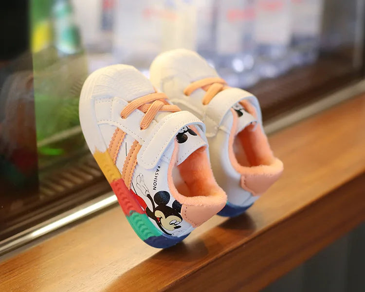 Kids’ Mickey & Minnie Sneakers – Breathable Soft Sport Shoes