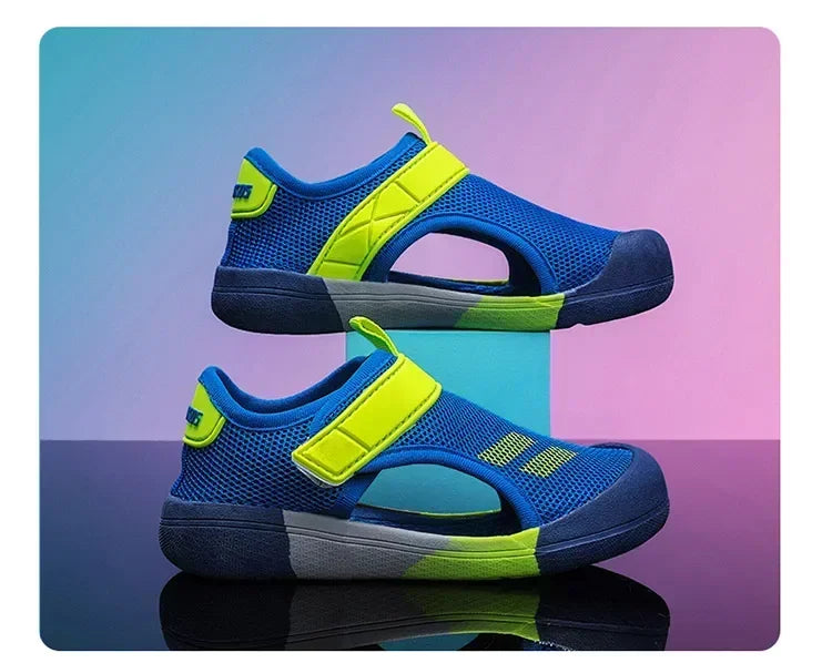 Kids Mesh Sport Sandals – Lightweight Closed-Toe Casual Shoes (23-36)