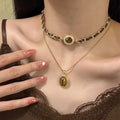 Nature Tiger Eye Stone Pendants Necklaces