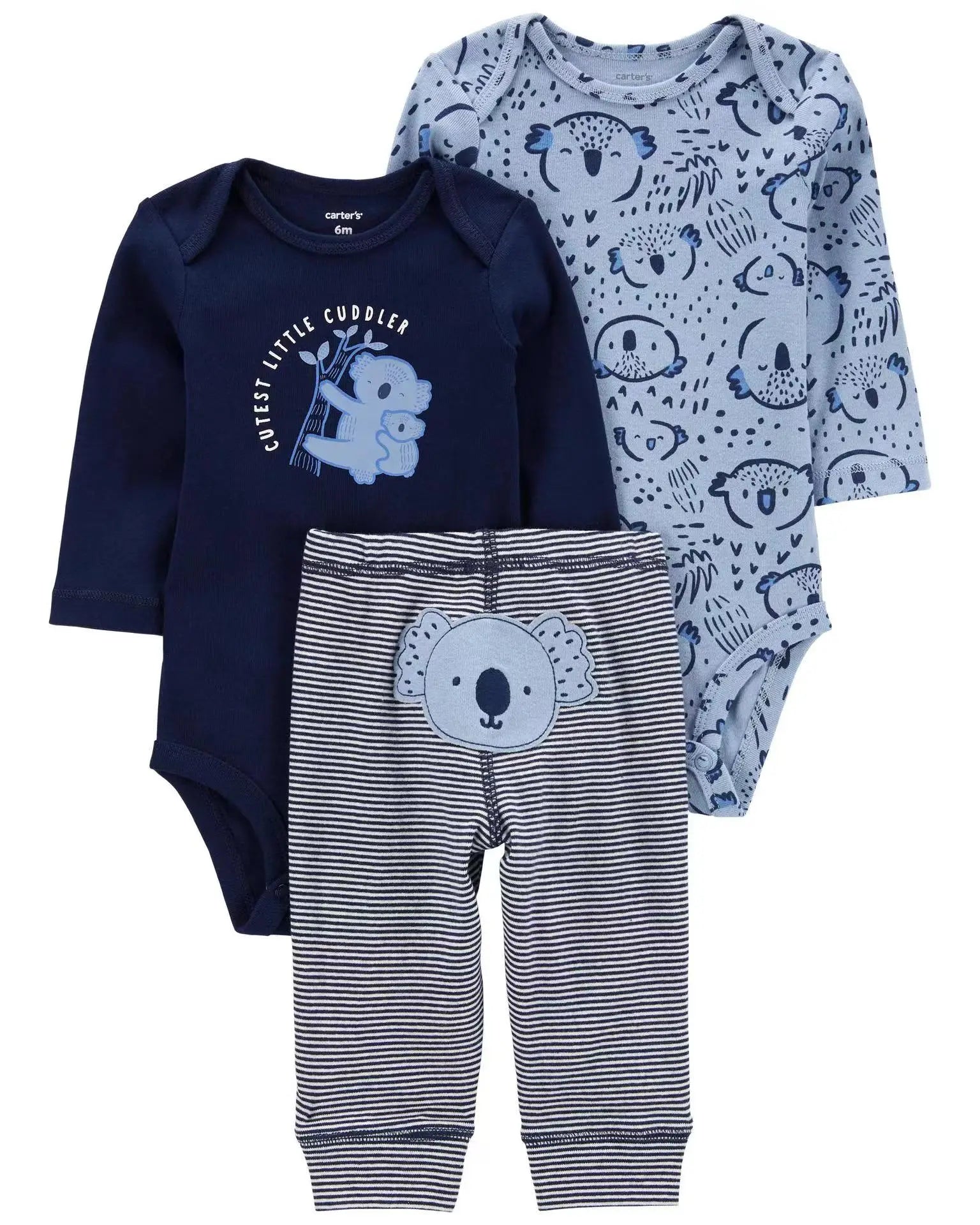 Baby Boy/Girl Animal 3-Piece Outfit – Autumn (0–12M)