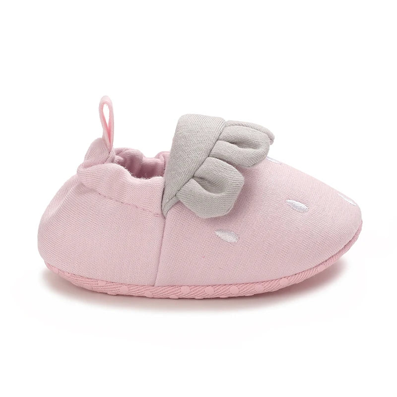 Baby Winter Strawberries Booties – Soft Sole Non-Slip First Walkers