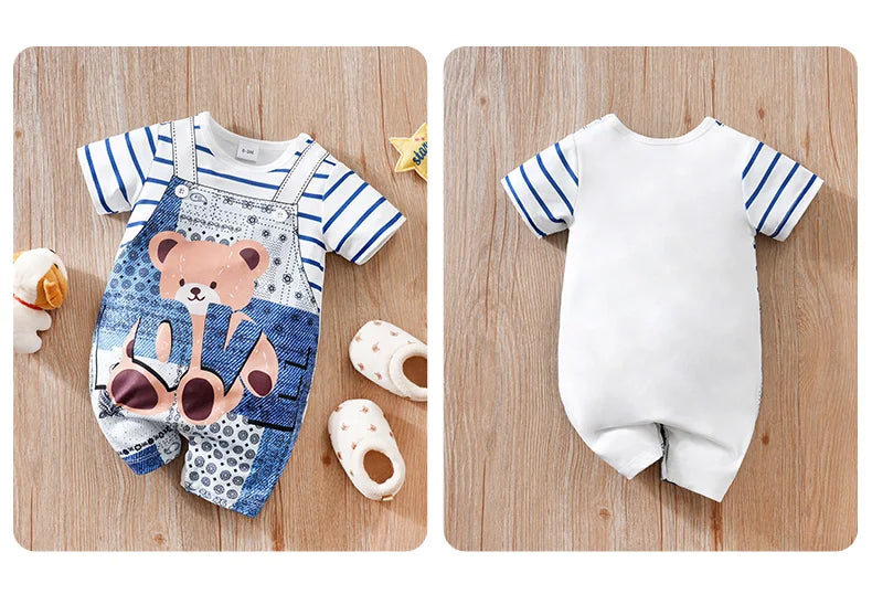0-18 M Short Sleeved Baby Jumpsuit