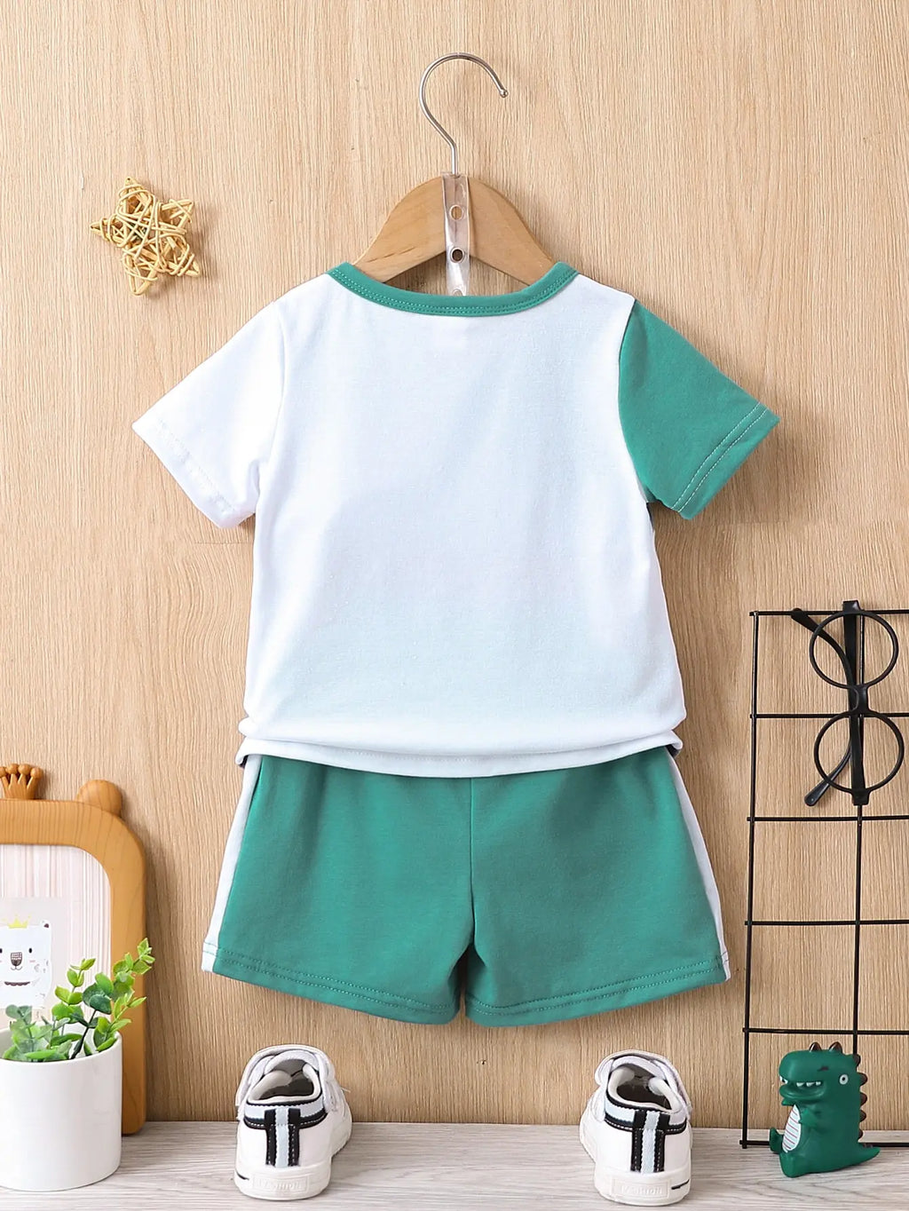 2-Piece Baby Boy Summer Outfit, 0-24M, Short Sleeve & Shorts