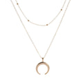 Fashion Gold Color Double Layer Moon