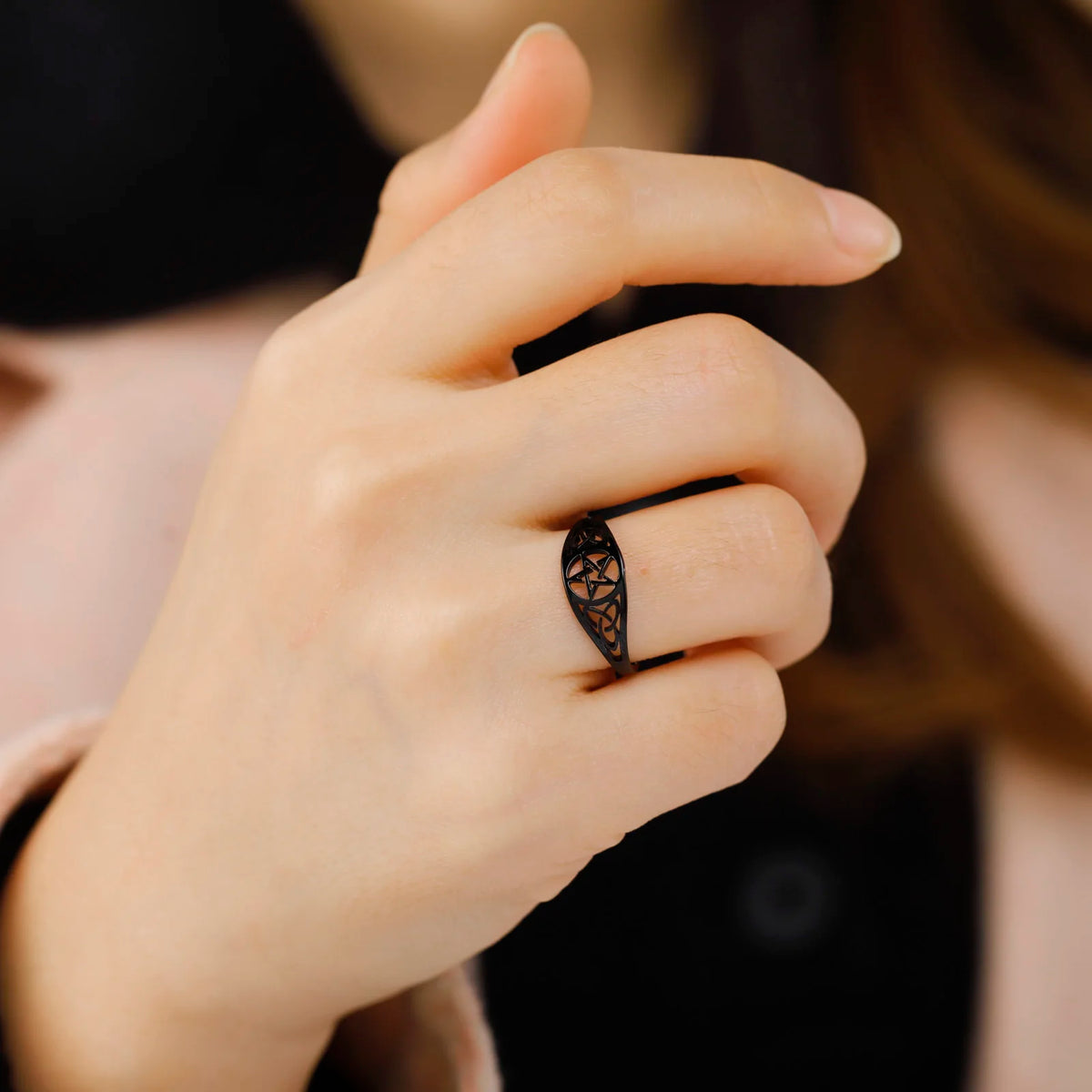 Cazador  Triquetra Irish Celtics Knot Rings for Women Stainless Steel Talisman Amulet Man Ring Jewelry 2026 Couple Gifts