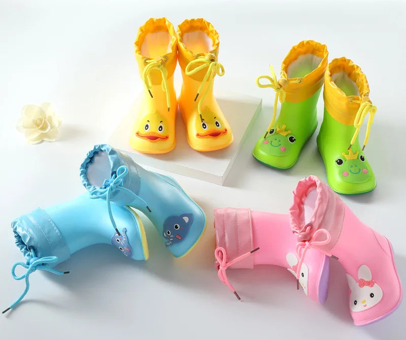 Kids’ Waterproof Rain Boots – Cartoon PVC Rubber Shoes