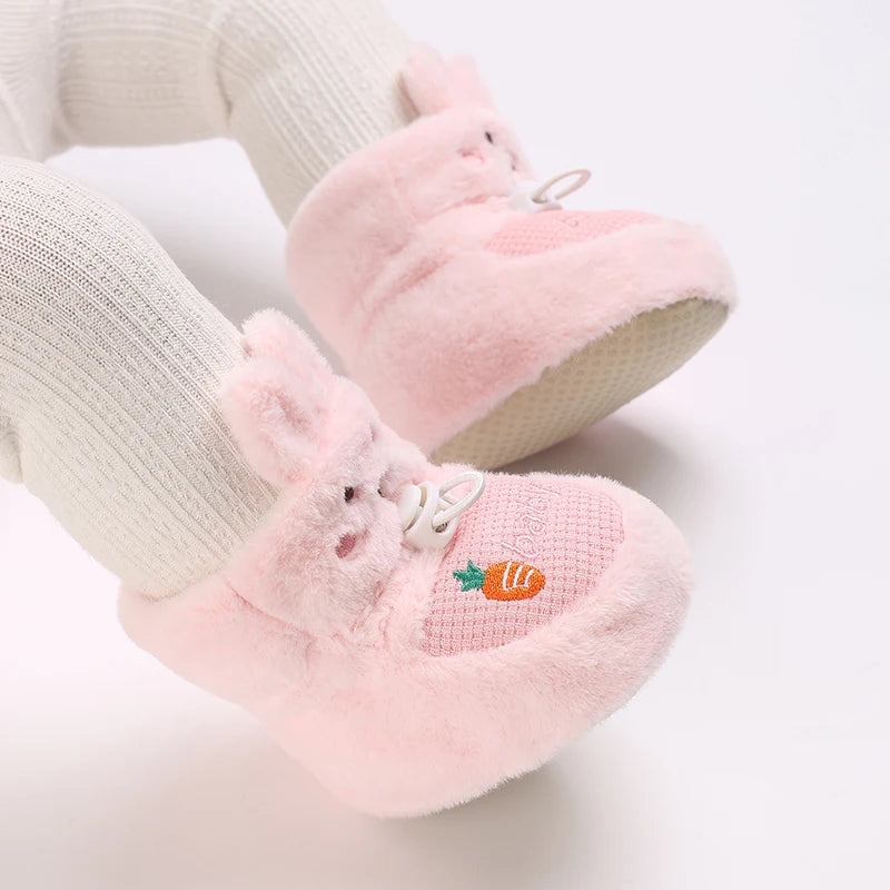 Baby Winter Cotton Shoes (0–1Y) – Thick Warm Teddy Bear Walking Shoes