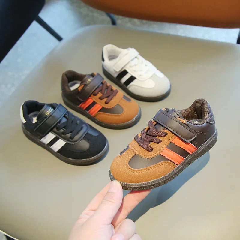 Kids’ Sneakers – Soft-Soled, Hook & Loop Casual Shoes