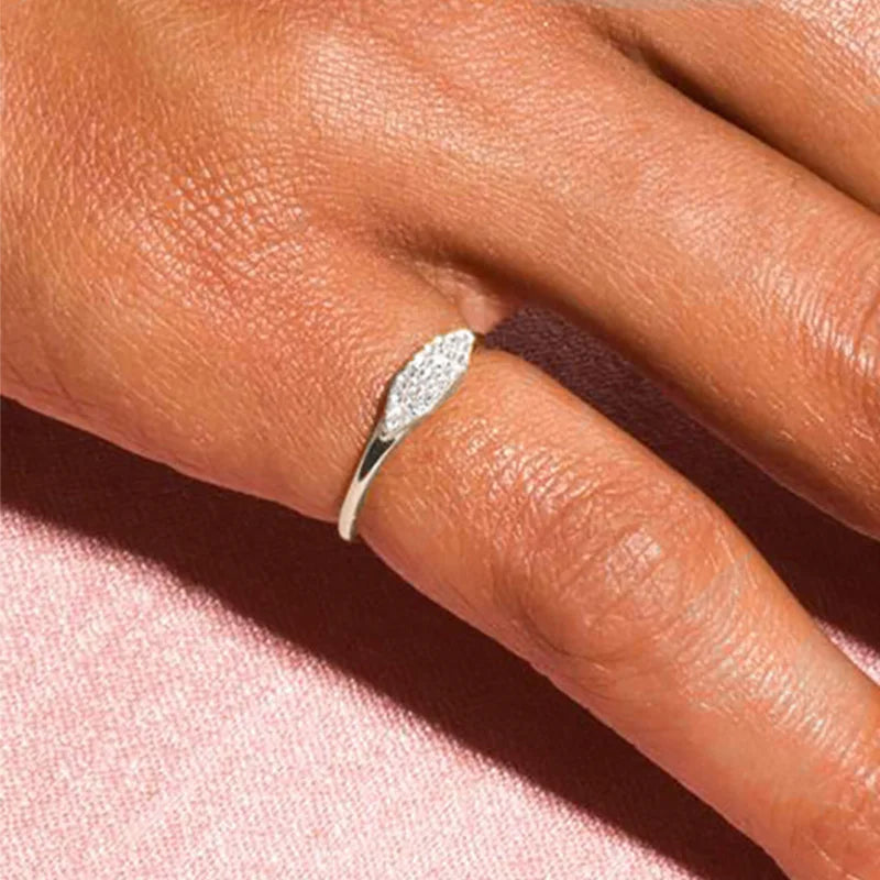Dainty Zircon Gold Crystal Ring