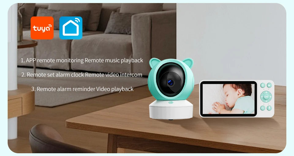 Tuya Baby Camera – 5" HD, Mobile App Control