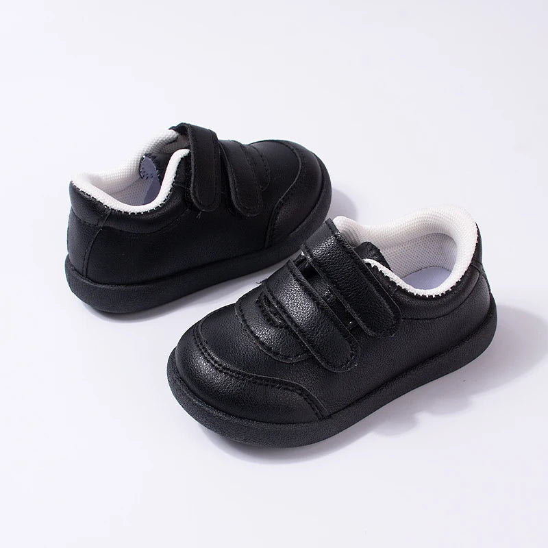 Unisex Toddlers’ White Sneakers – Lightweight Non-Slip First Walking Shoes