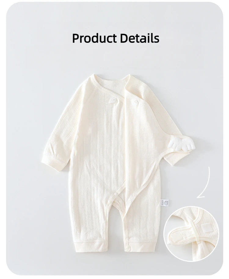 Infant Long Sleeve Cotton Jumpsuit, 0–6 Months