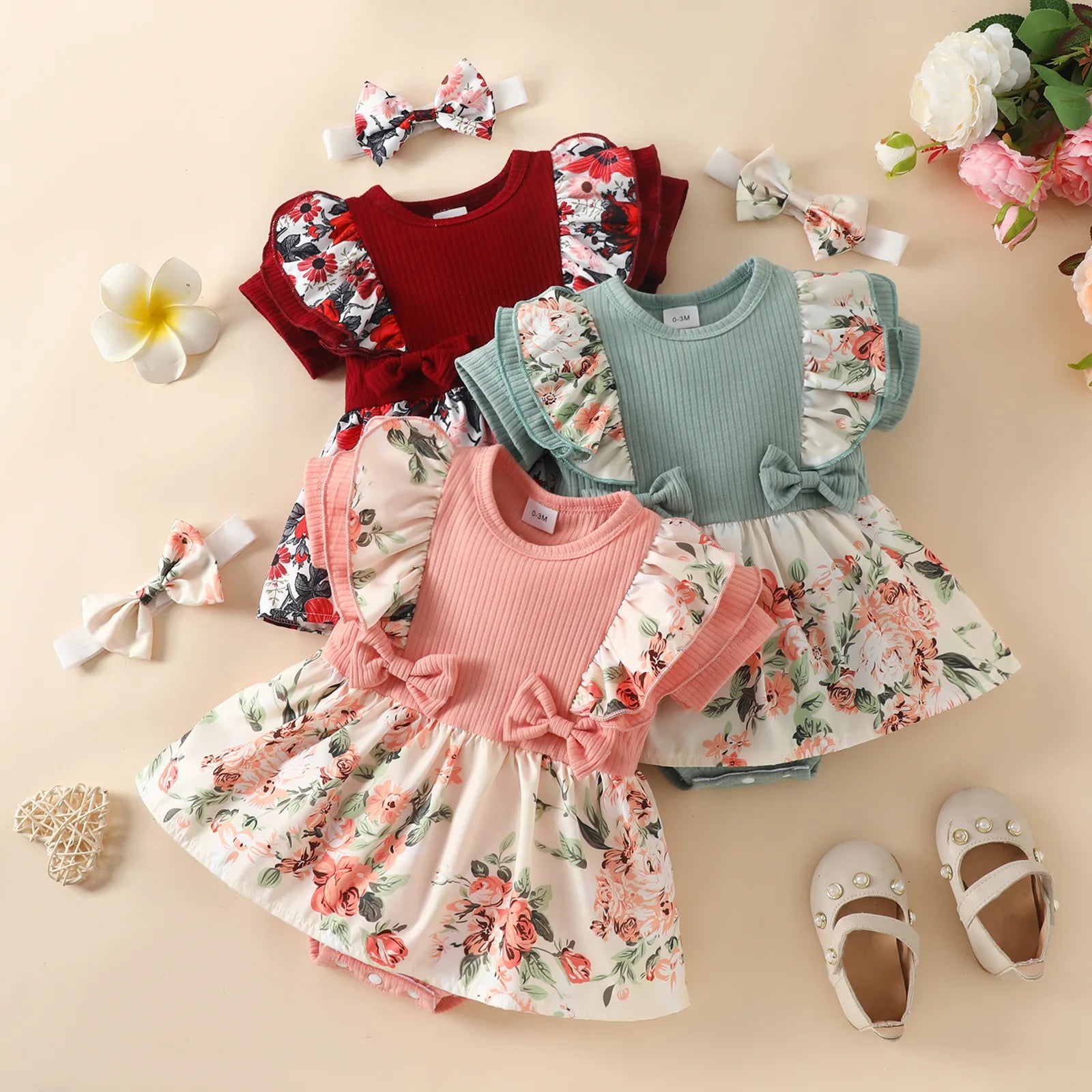Baby Girl Summer Dress & Headband Set