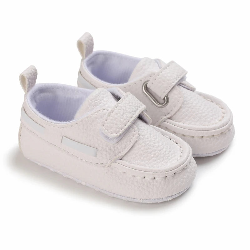 Baby Christening Shoes (0–18M) – PU Leather Moccasins for Boys & Girls