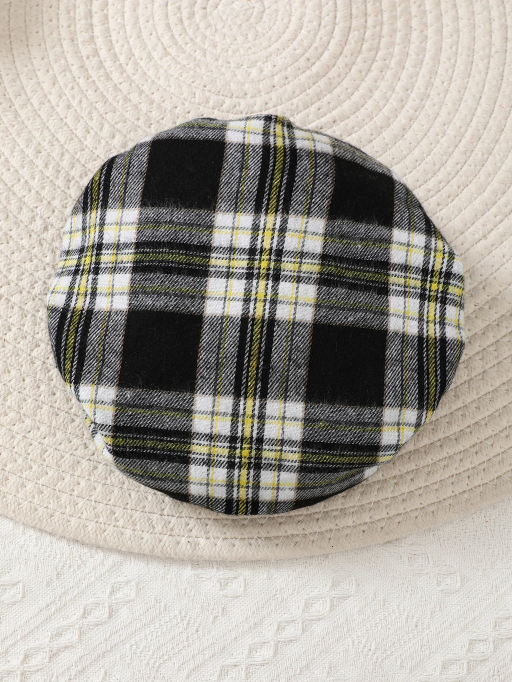 Newborn Baby Boy Plaid Jumpsuit with Hat