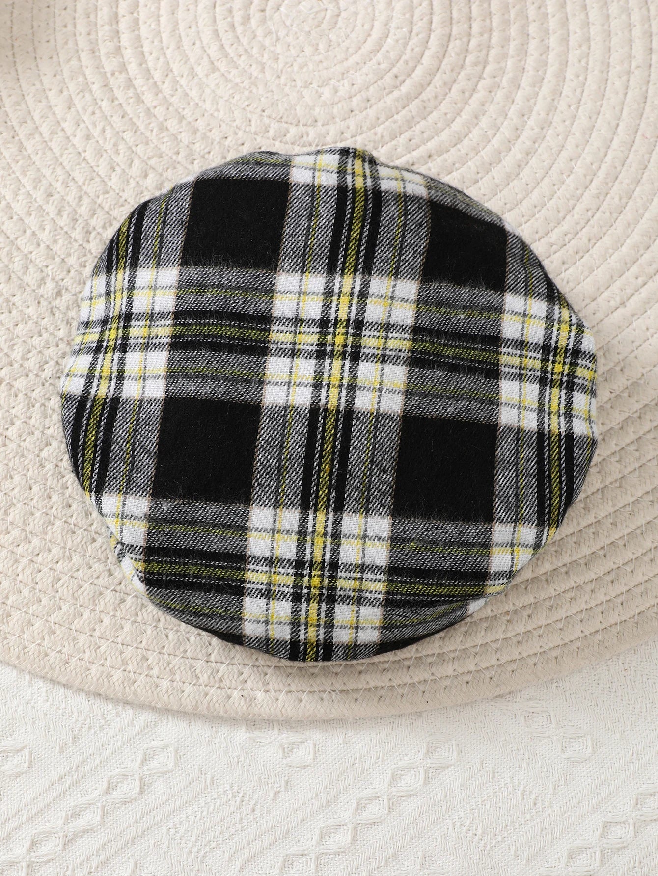 Newborn Baby Boy Plaid Jumpsuit with Hat