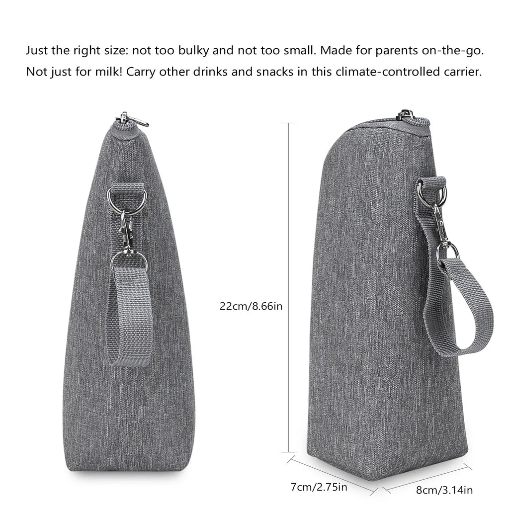Portable Baby Feeding Bottle Bag – Aluminum Insulation, Stroller Hanging