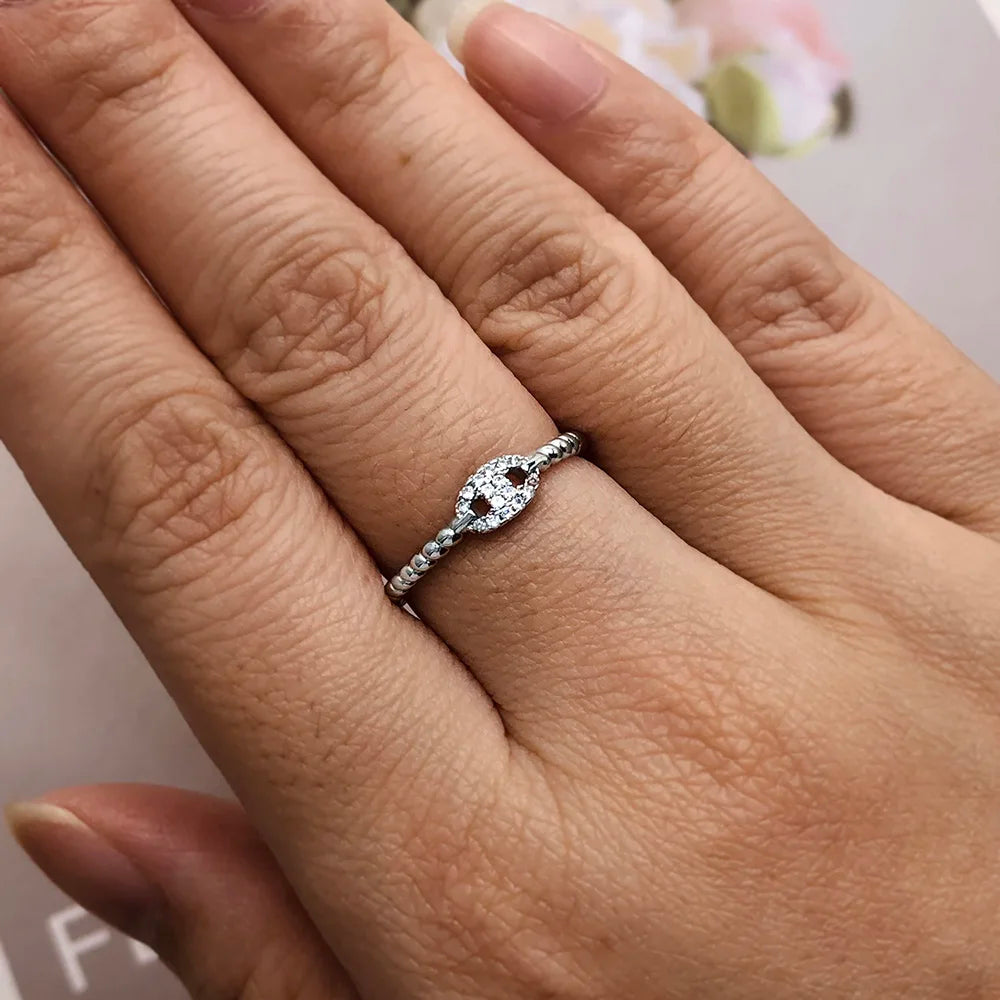 Dainty Zircon Gold Crystal Ring