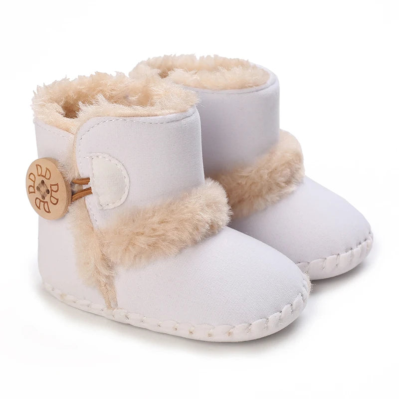 Winter 0-1 Year Old Baby Boots Warm and Cute Soft Soled Shoes