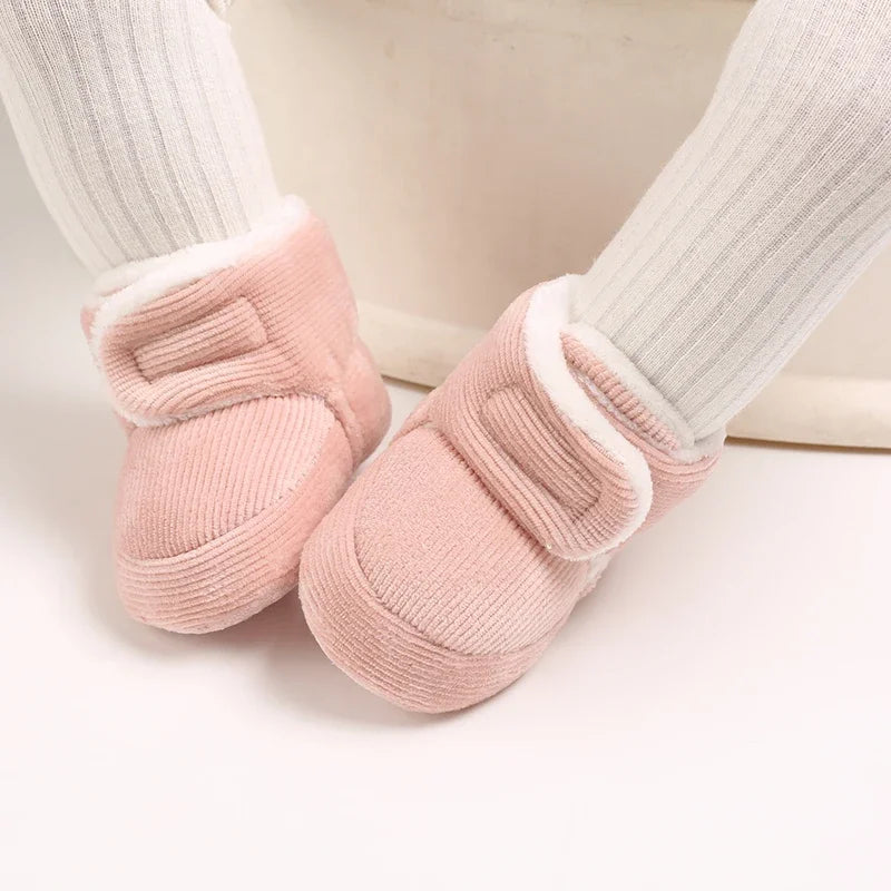 Baby Winter Snow Boots (0–18M) – Plush Soft Sole Toddler Shoes
