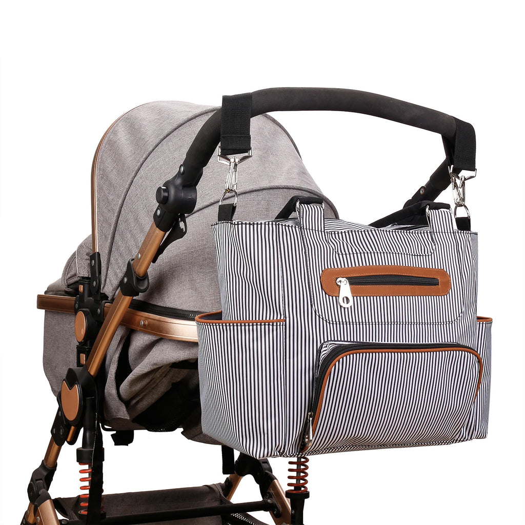 7pcs Nappy Changing Bag Set – Multifunctional Tote, Shoulder & Travel Diaper Bag