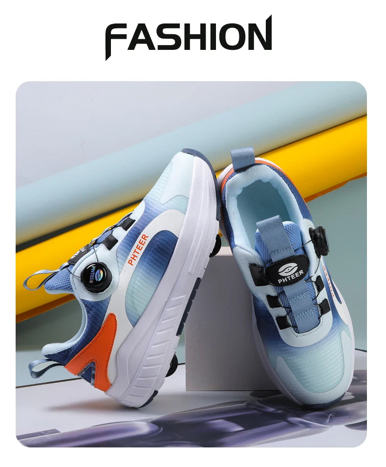 Kids Two-Wheel Roller Skates – Detachable Walking Shoes