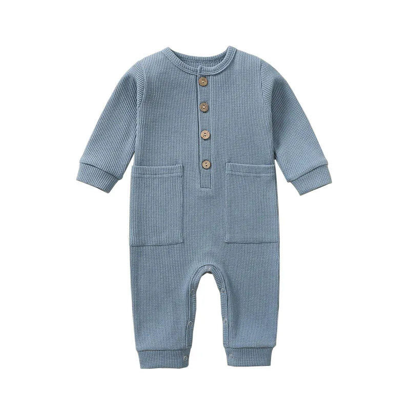 Newborn Cotton Romper, Long Sleeve