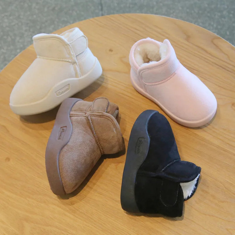 Kids 2025 Winter Snow Boots – Plush Warm Toddler Shoes (Size 15–24)