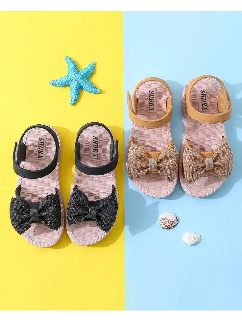 Girls’ Summer Sandals – Bow, Soft Sole, Non-Slip