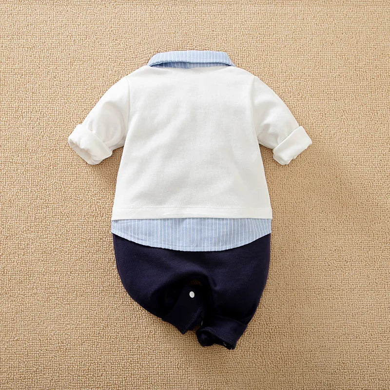 Infant Baby Boy Romper, Long Sleeve Polo Shirt 0–18 Months