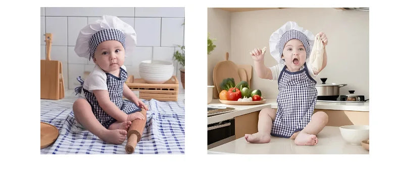 2pcs/set Chef Baby Cook Costume
