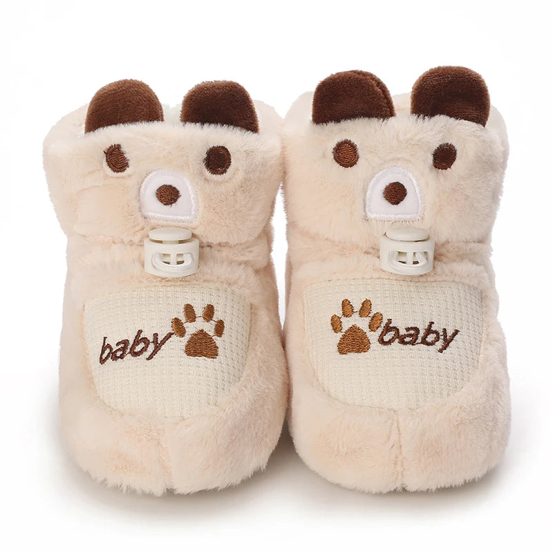 Winter 0-1 Year Old Baby Boots Warm and Cute Soft Soled Shoes